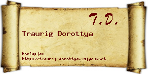 Traurig Dorottya névjegykártya